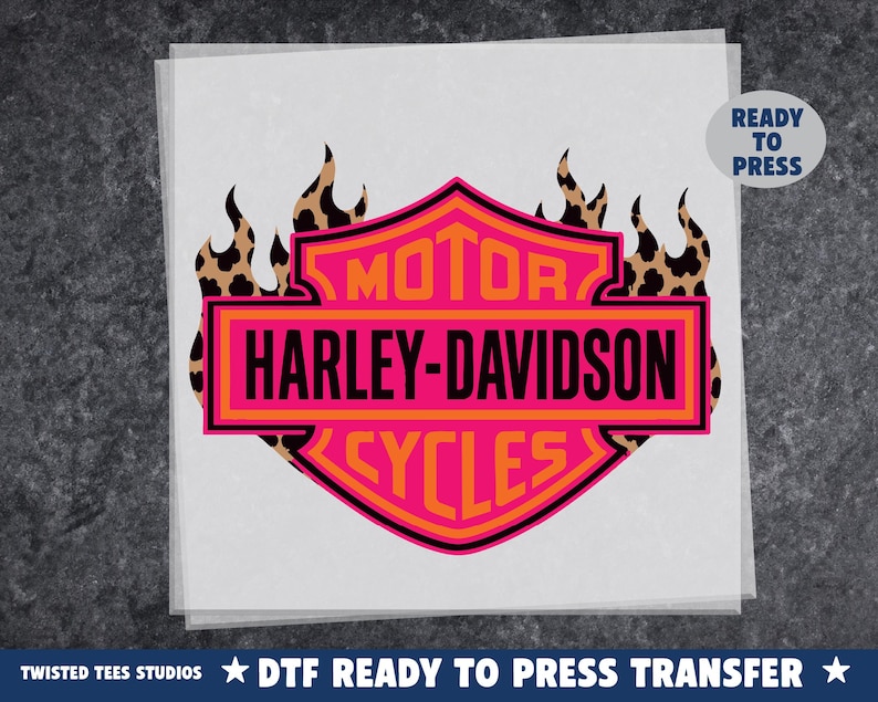 Motorcycle Neon Flames | Summer DTF Transfer | Ready To Press Heat Transfer | Trendy image 2