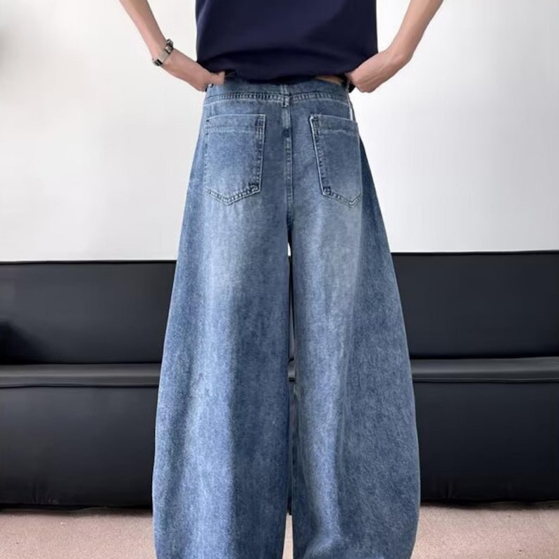 Wide Leg Jeans | Washed Loose Denim Pants | Daily Wear | Retro Streetwear Style

Washed wide leg denim jeans with oversized loose fit and retro casual streetwear style.