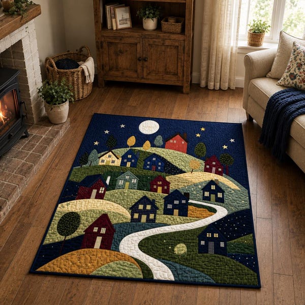 Moonlit Village Quilt Pattern
