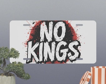 Bescherm nummerplaat democratie – geen koningen in Amerika, weersta het fascisme, anti-oligarchie, progressieve automarkering, vrijheidsteken