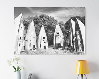 Segelboot Bild, Leinwand Wand Kunst, Segelboot Bild, Schwarz Weiß Wand Kunst, Leinwand Druck, Küsten Dekor