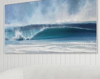 Dipinto astratto ad olio Vesper – Grande opera d'arte contemporanea su tela, pronta per essere appesa