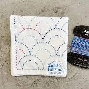 Seigaiha  - Sashiko Drafting Guide - A step-by-step digital PDF guide to drafting the Ocean Waves pattern from scratch