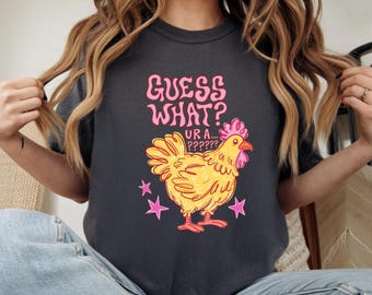 Guess What Huhn Hintern SVG, lustiges Retro Huhn PNG, sarkastischer Hahn digitaler Download, Sublimationsdesign, Clipart für Cricut Silhouette