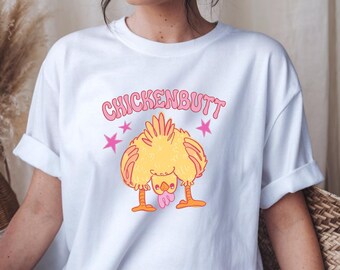 Lustige Huhn Hintern SVG, Retro Huhn digitaler Download, niedliches sarkastisches Bauernhaus Png, Sublimation Design, Clipart für Cricut Silhouette