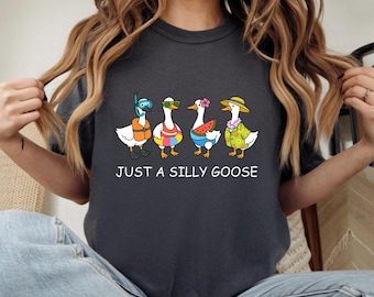 Dumme Gans Sommer SVG PNG, nur eine dumme Gans Strand Shirt Design, lustige Gans Sublimation, Retro Ente Pool Party Grafik digitaler Download