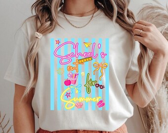 "Retro Sommer Pause PNG - ""Letzter Tag der Schule"" Shirt Design (Digitaler Download)"