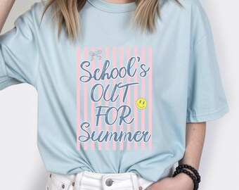 "Retro Sommer Pause PNG - ""Letzter Tag der Schule"" Shirt Design (Digitaler Download)"
