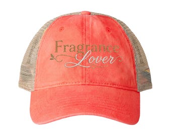 Women's Fragrance Lover Embroidered Washed Mesh-Back Cap