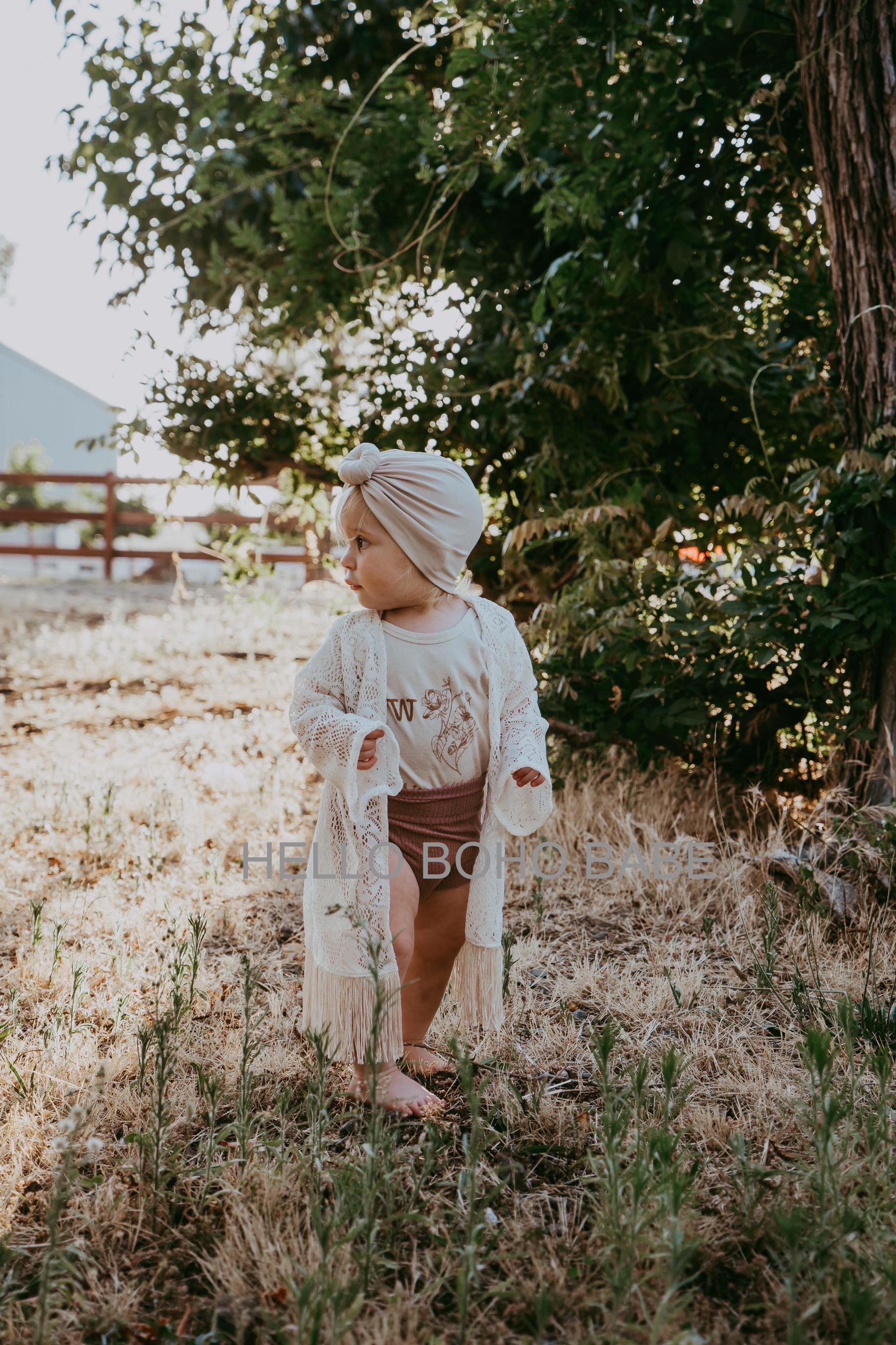 Handmade Lace Fringe Cardigan - Long Sleeve- Made to order - Handmade in the USA -Girls - Fall - Beach - Jacket - Bohemian Style - Kids