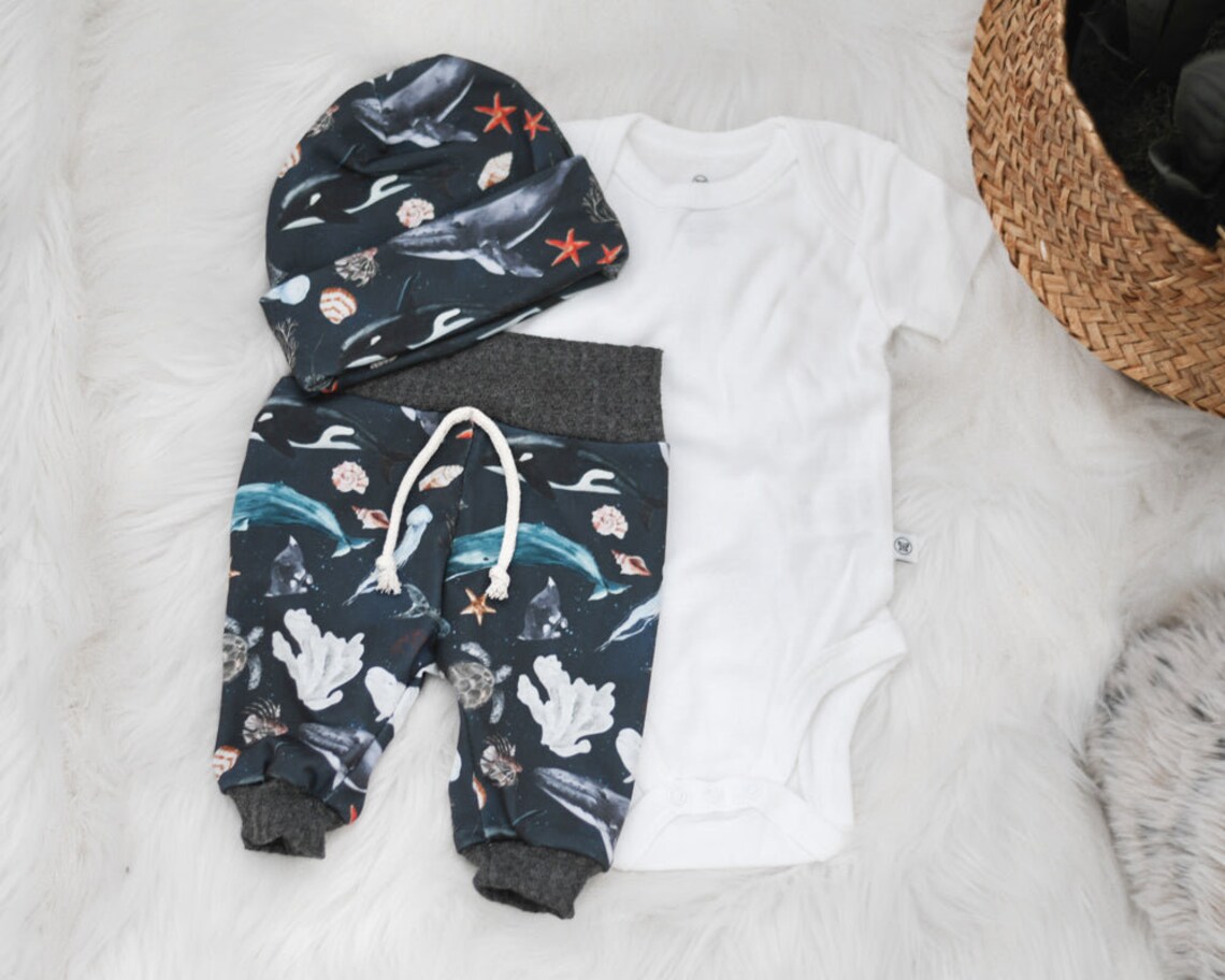 Sailing-Themed 2-Piece Baby Set – Blue main image 1