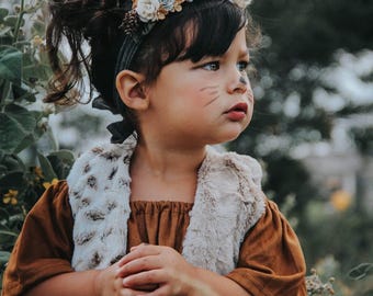 Snow Leopard / Lynx Handmade Faux Fur Costume - Halloween - Made to order - Handmade in the USA -Girls - Boys - Fall - Dress Up - Birthday