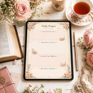 Digital Faith Planner iPad, Prayer Garden Devotional Journal, Christian Goodnotes Planner, Bible Study Tracker, Daily Gratitude Notebook PDF