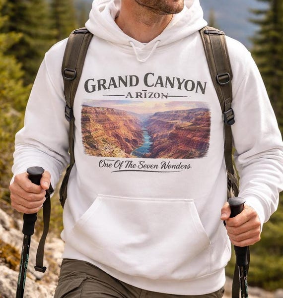 Grand Canyon Scenic Print Hoodie | Canyon Landscape Sweatshirt