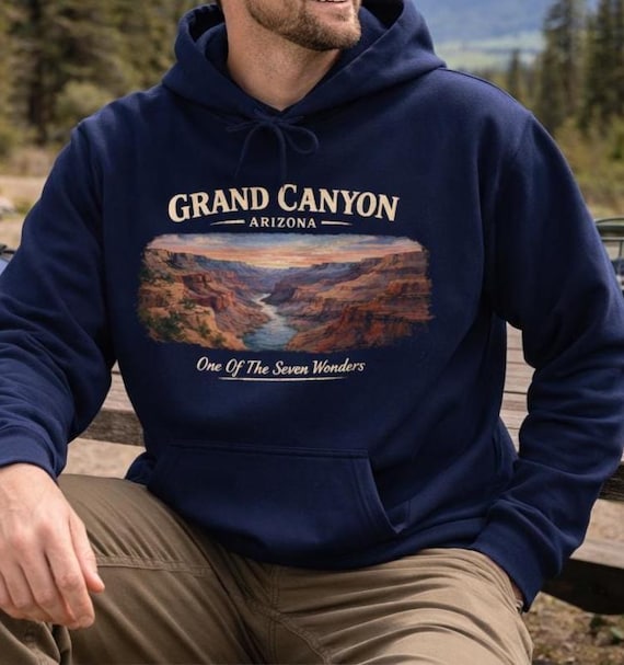 Grand Canyon landscape Hoodie | National Park  photo sweatshirt Seven Wonders Travel Souvenir