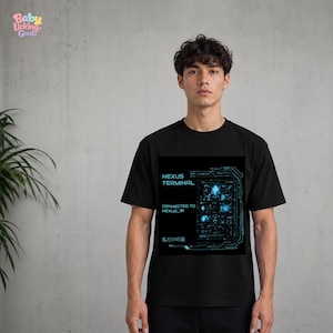 Grafisch T-shirt Nexus Terminal | Futuristisch technisch printplaatontwerp