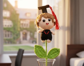 Graduation Gift 2026, Crochet Graduate Doll, Class of 2026 Plush, Senior Graduation Keepsake for Her Him