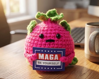 Funny Crochet Plush Keychain, Handmade Desk Buddy, Emotional Support Gift, Mini Poop Plush, Heart Fruit Veggie Toy