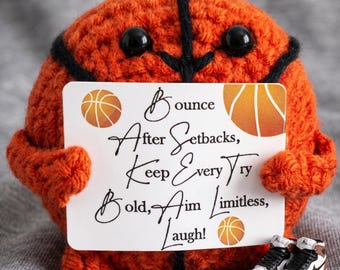 Basketball Plush Toy for Athlete, Sports Themed Graduation Gift, Basketball Fan Stuffed Animal, Senior Night Team Gift