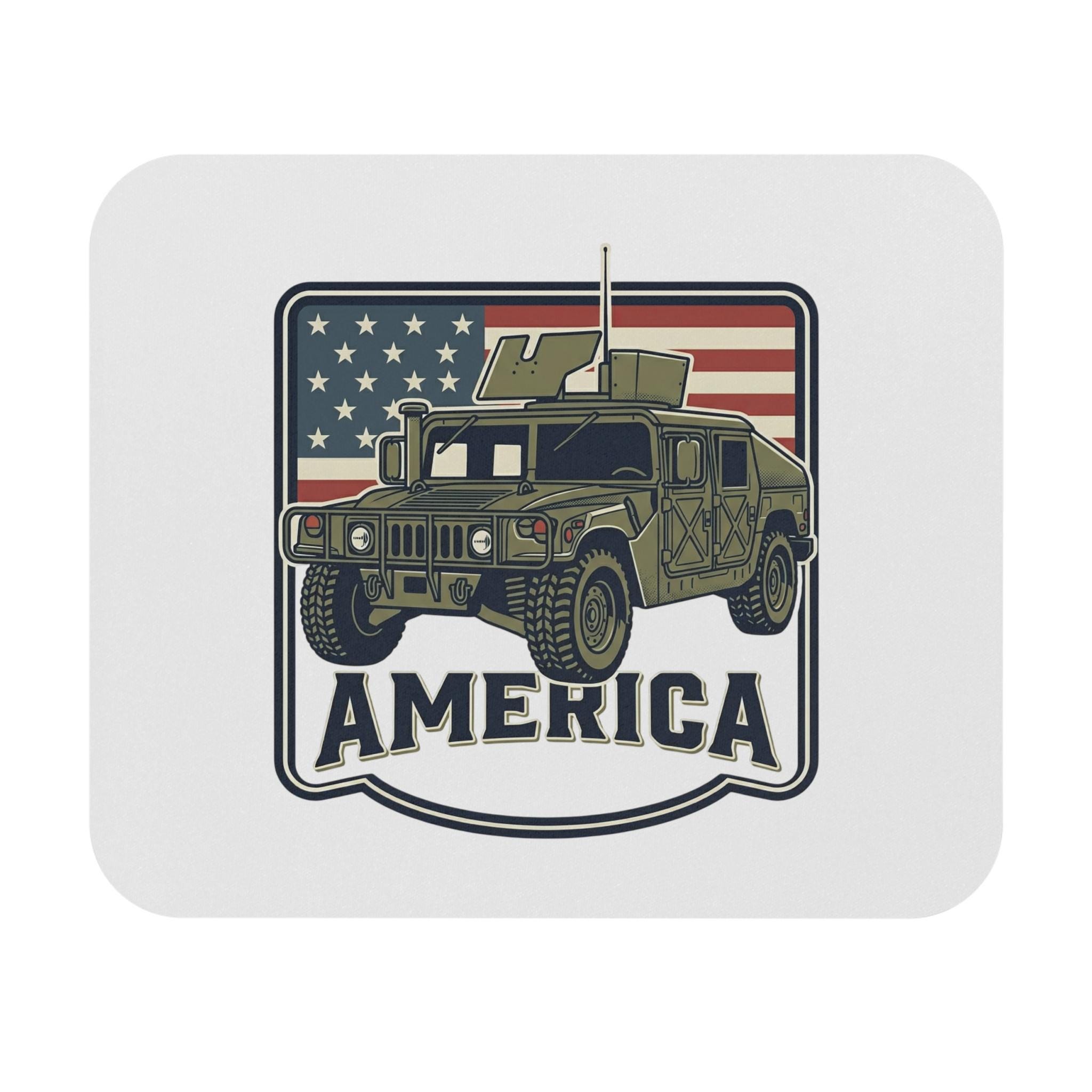 Military Hummer With American Flag Mouse Pad | America Patriotic Desk ...