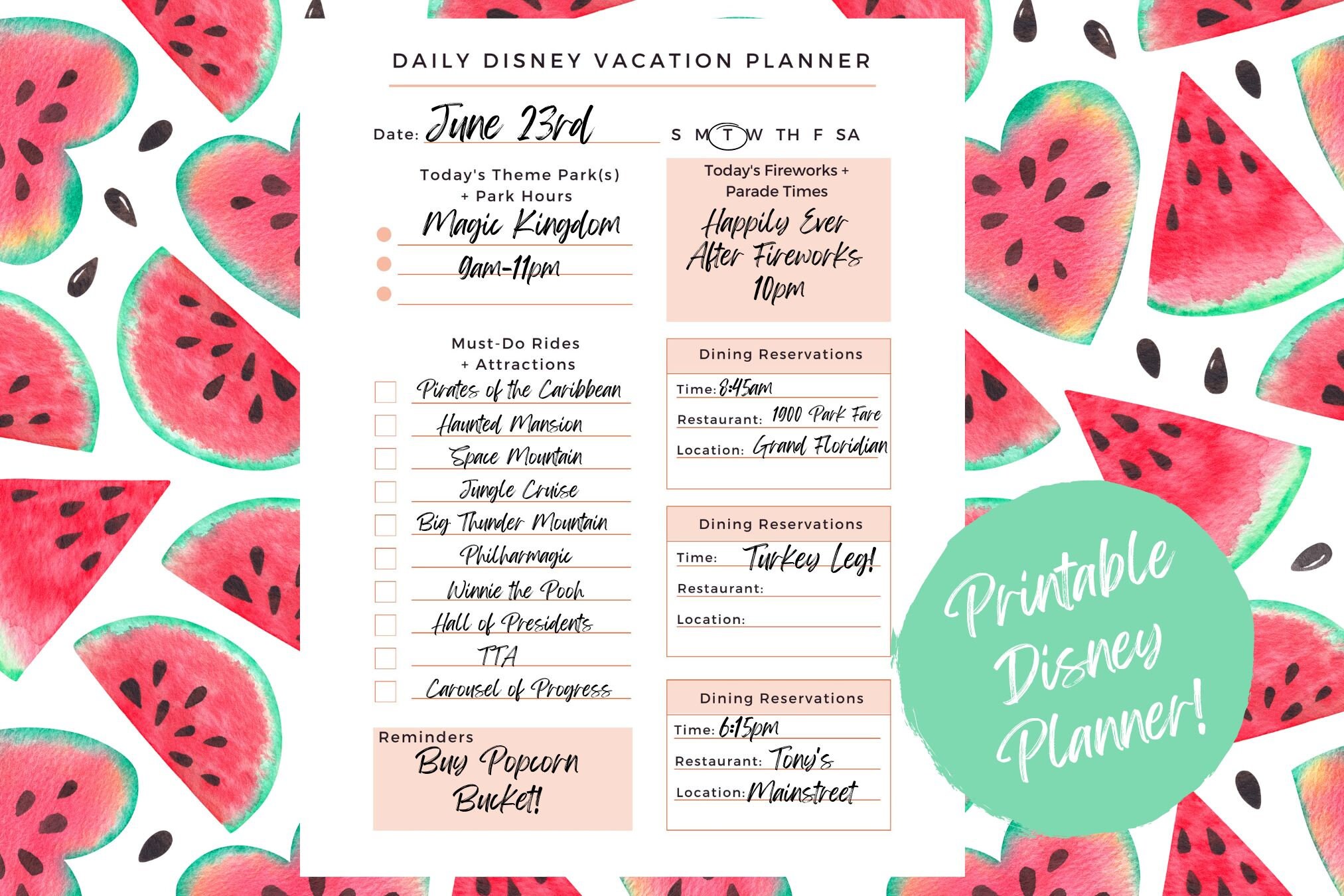 Better Than Pixie Dust Orlando Theme Park 8x10 Planner Simple Vacation ...