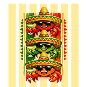 Cinco De Mayo Stack Lobster Crab Sombrero Mexican PNG