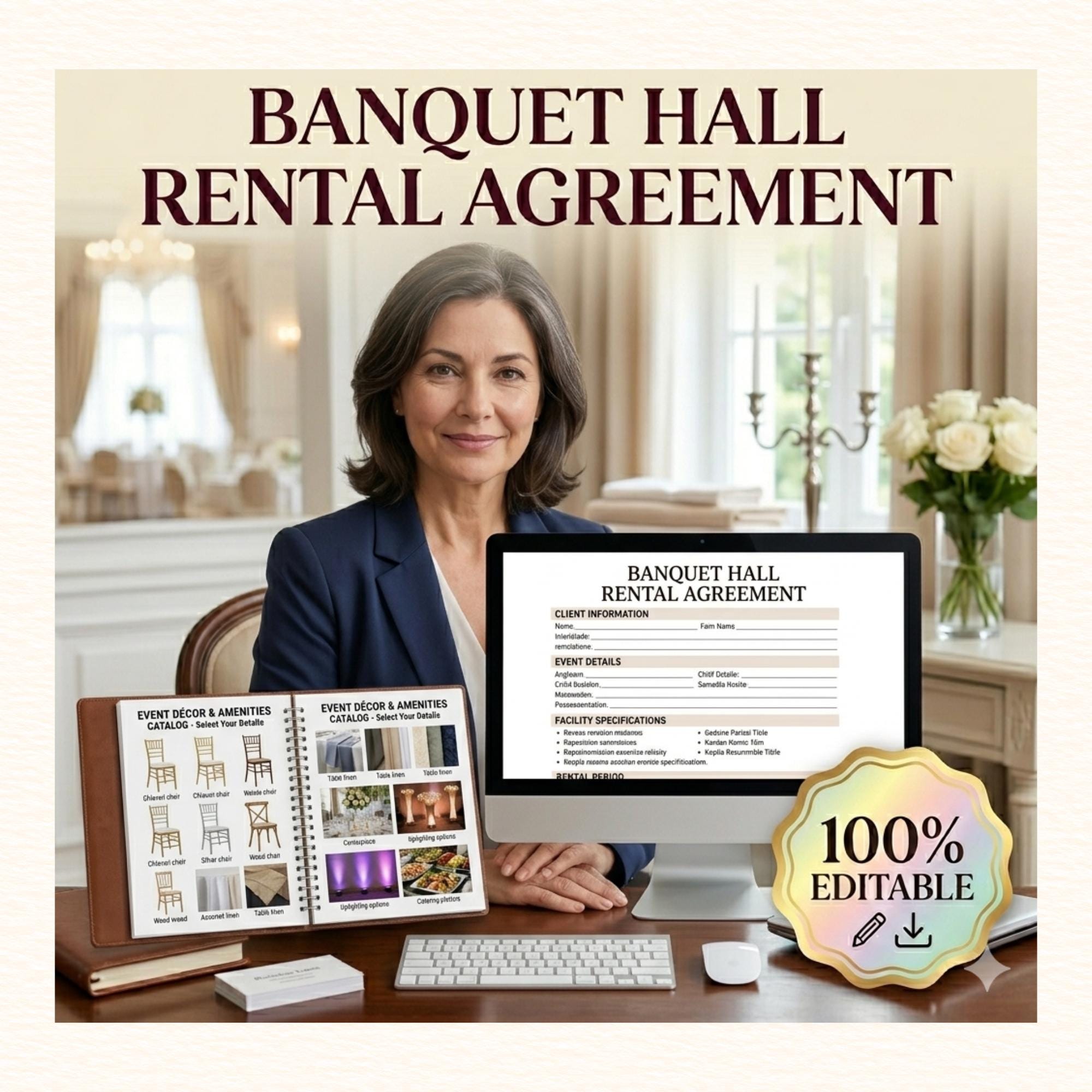 Sample Hall Rental Contract Banquet Hall Rental Agreement Template | Editable Word & PDF | Event ...
