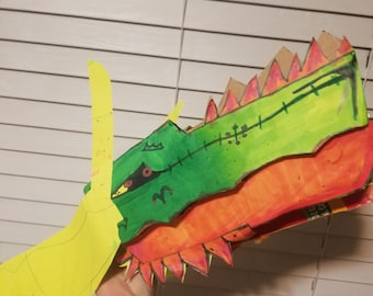 Cactus Themed Dragon Puppet