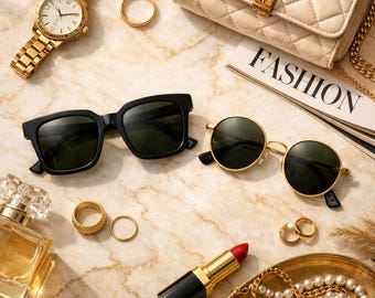 Gafas de sol vintage cuadradas y redondas, gafas de sol retro con protección UV para hombres y mujeres.