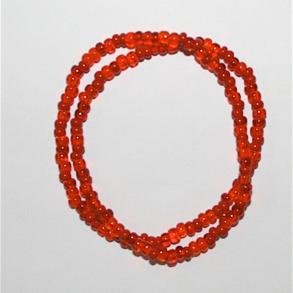 Czech Glass Seed Bead Red Bracelet Double Stranded Boho Hippie Southwestern Handmade Top Treasury Team