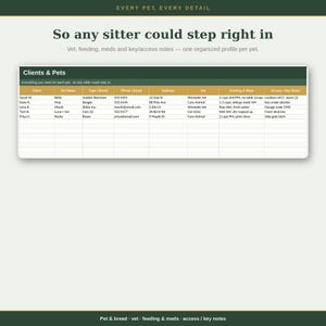 Pet Sitting and Dog Walker Business Tracker, Client & Pet Spreadsheet | Visits, Payments, Mileage | Excel + Google Sheets image 2
