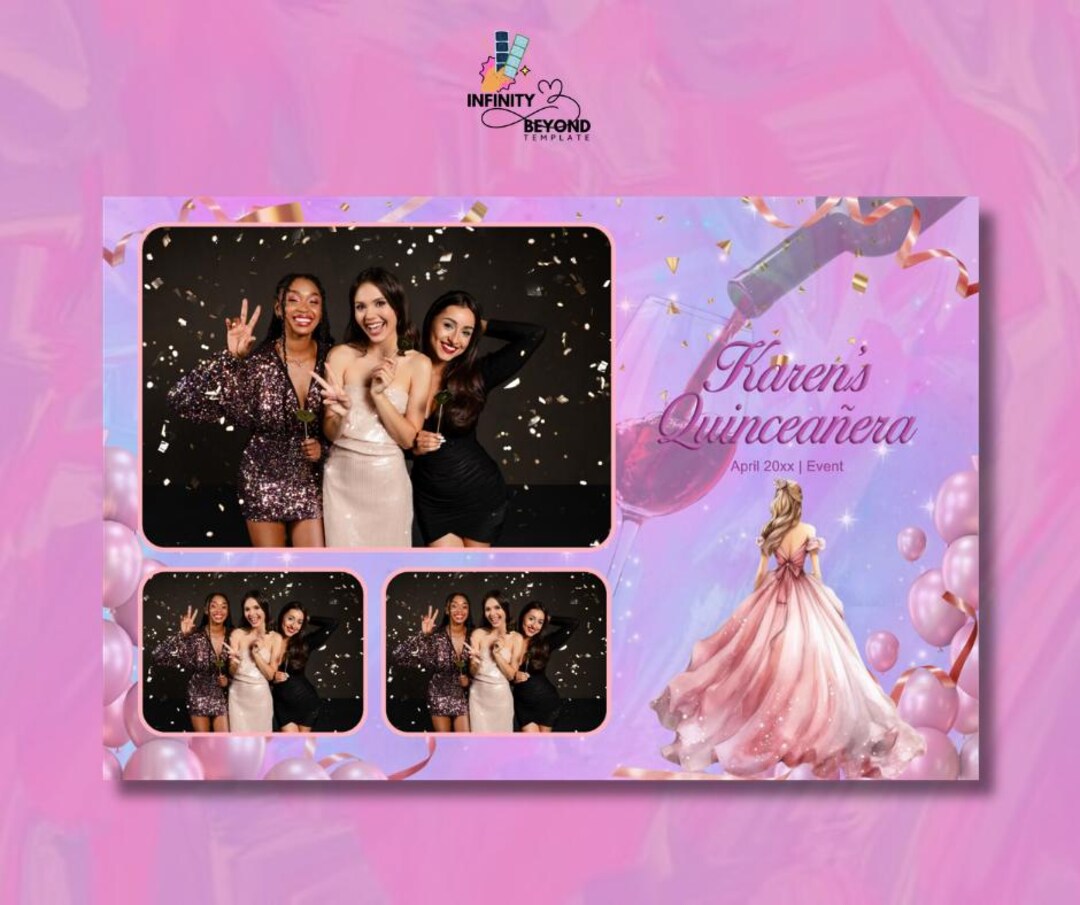 Quinceañera Pink | Debut 18 Birthday Party Frame | Sweet 16 Editable ...