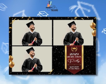 Fotomatón de graduación / Clase de 2026 PSD editable / Marco para fiesta de graduación 4x6 Descarga instantánea