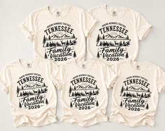 Tennessee Family Vacation 2026 Comfort Colors Shirt for Matching Mountain Trip Memories