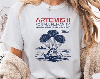 Artemis II NASA Space Exploration T-Shirt, Moon Mission Graphic Tee