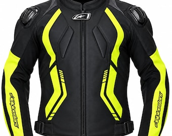 Men Women Motorcycle Leather Jacket, Biker Riding Jacket