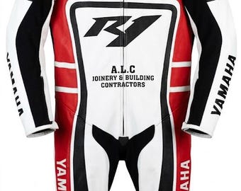 Yamaha R1 Leather Racing Suit - Professional Motorcycle Biker Riding Gear - Custom Racing Apparel