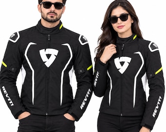 Men’s Motorcycle Riding Jacket | Custom Size XS–6XL | Black Biker Jacket | Leather Look Racin