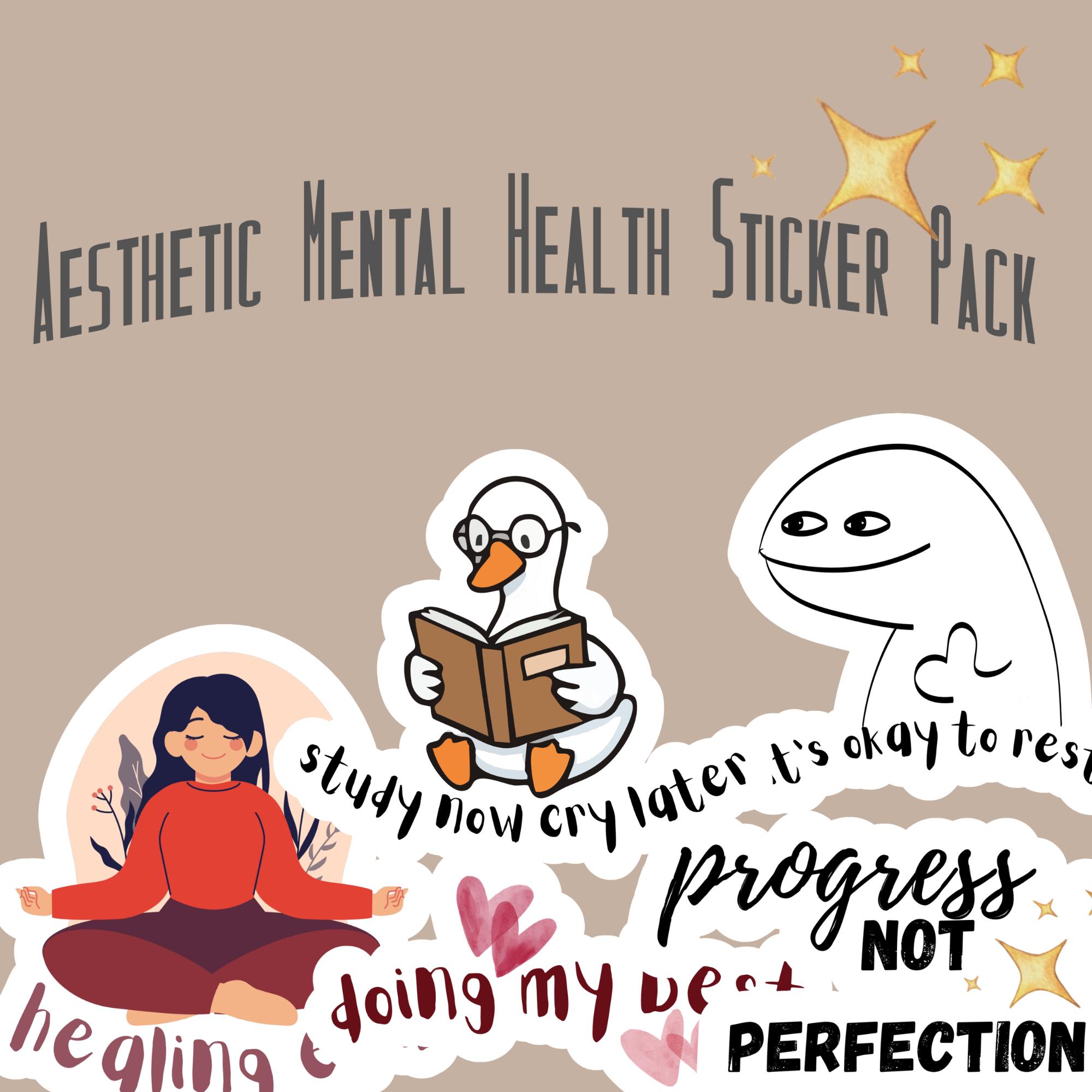 Mental Health Sticker Pack | Healing Era, Study Motivation Quotes ...