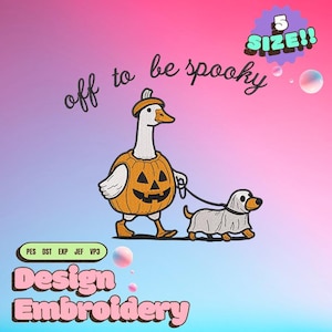 Off to be Spooky Goose Walking Dog, Funny Spooky Coffee Pumpkin Bucket