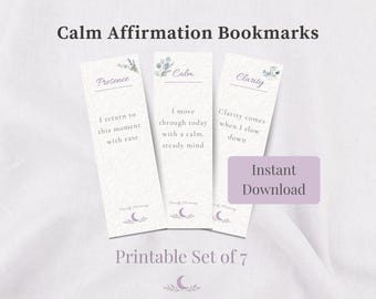 Steady Morning Affirmation Bookmarks| Printable Mindfulness Bookmark| Affirmations| Self Care Ritual| Calm Morning Routine| Digital Download