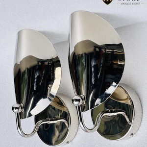 Modern Chrome Wall Light, Sculptural Metal Sconce, Luxury Wall Lamp, Contemporary Bathroom Vanity Light, Designer Wall Lighting Decor