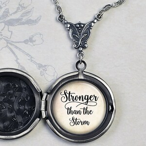 If you/'re going through Hell Keep Going quote locket motivation encouragement gift strength and determination quote jewelry photo locket