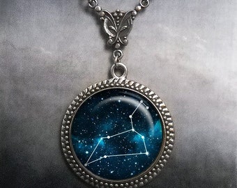 Leo Constellation necklace, Leo necklace Celestial jewelry Zodiac jewelry Zodiac necklace star constellation astrology birthday gift