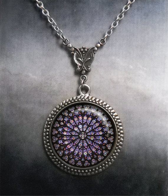 Rose Window Art Nouveau Necklace Notre 
