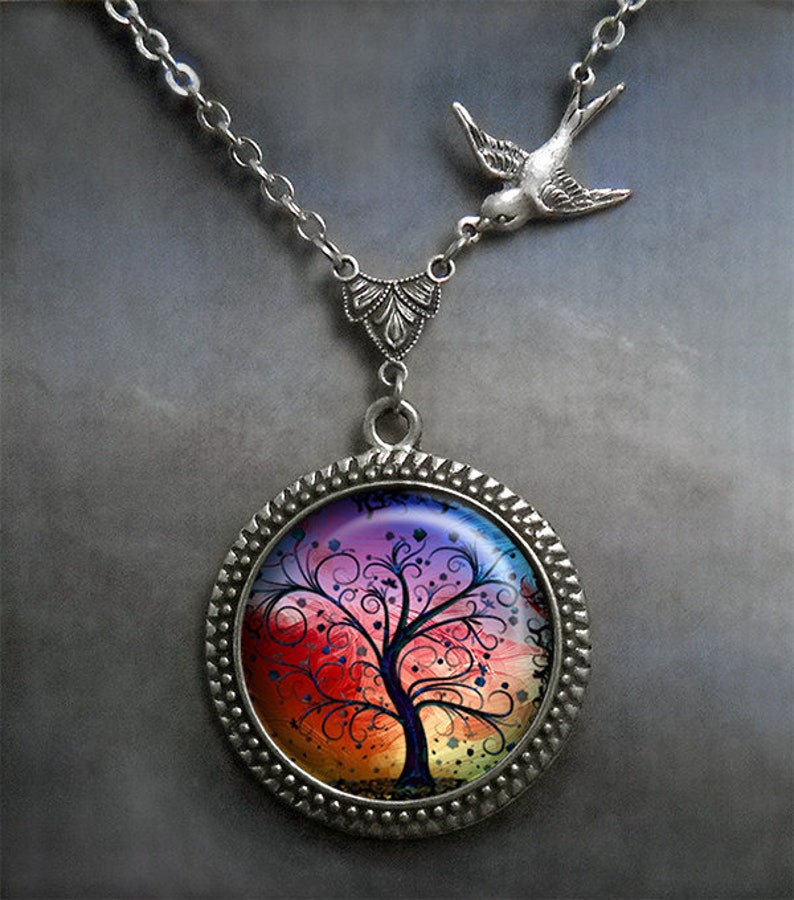 Mon amour pour vous à jamais rester Argent Cabochon Verre Pendentif Chaîne Collier