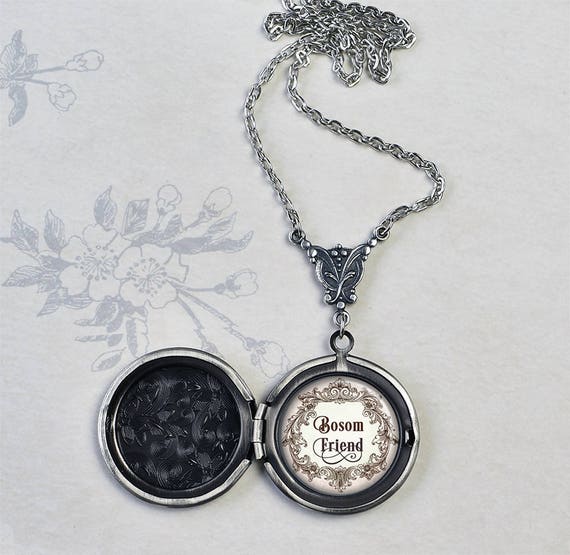 Bosom Friend Locket Best Friend Gift Bridesmaid Gift Bff Quote