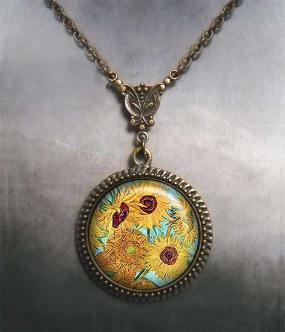 Van Gogh's Sunflower necklace Sunflower 