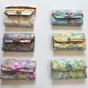 Minibolso acordeón de origami - 11 diseños para elegir - Minibolso de regalo con estampados femeninos y japoneses