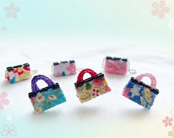 Kimono Pattern Mini Bag Set of 5 | 2.5 cm Miniature Bags | Japanese